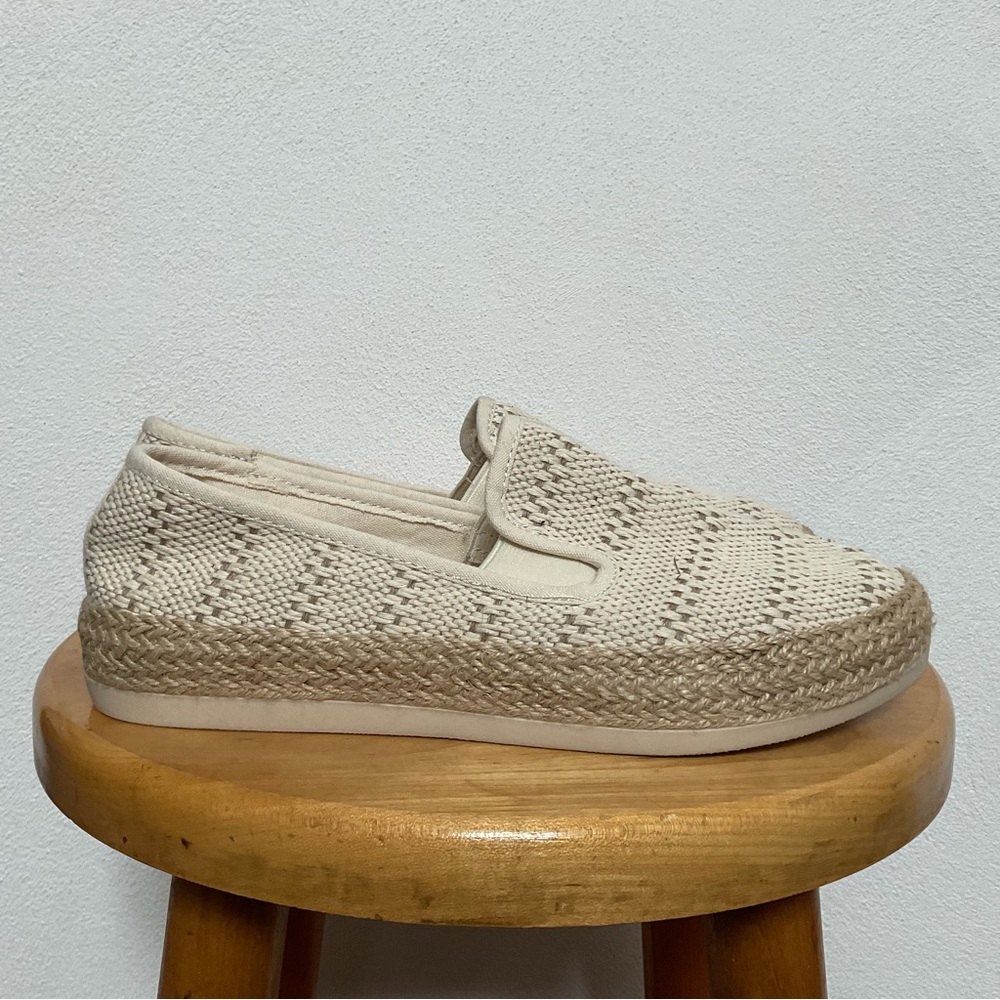 NWOT Esprit Cream Nadine Woven Espadrille Slip On Loafers Size 7.5M Spring Boho